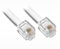 Câble ADSL RJ11 - 5m - Mâle à Mâle - Blanc - Cordon Téléphonique - 5 Mètres