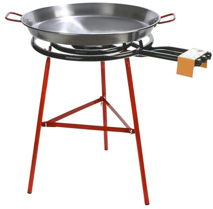 La ideal – Paella pulida 60cm + Hornillo mod. 500 + soporte reforzado