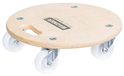 Wagner Transporthilfe MM 1137 I Ø 38 x 11 cm - Tragkraft 250 kg - ideal für Unhandliches, Töpfe & Pflanzen I ergonomischer Tragegriff I bestens beweglich I FSC®-Zertifiziert - 20113701