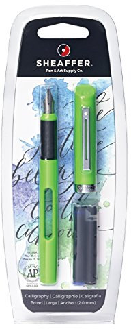 Sheaffer Calligraphy Single Broad Nib Fountain Pen Green
