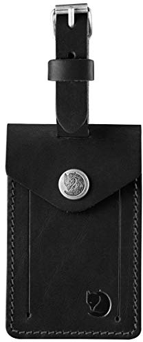 Fjällräven Unisex Leather Gepäckanhänger, Black, One Size