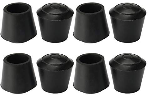 sourcing map 8Stk.Stuhlbeinkappen Filzgleiter Bein Kappe Spitze Deckel Gummi für Möbelstuhl 16mm/5/8