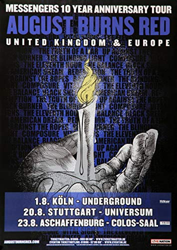 August Burns Red - United Kingdom, Tour 2017 » Konzertplakat/Premium Poster | Live Konzert Veranstaltung | DIN A1 «