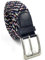 LisaModa Herren Stretch Flechtgürtel LM1000 Stretchgürtel Stoffgürtel Viele Farben (Blaumulti, 100-125)