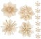 Anstore 14-teiliges Strohsterne Set, Weihnachtsbaumschmuck Deko aus Stroh, Strohsterne Baumschmuck Weihnachtsdekoration