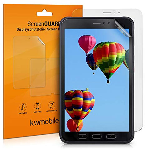 kwmobile 2X Tablet Schutzfolie kompatibel mit Samsung Galaxy Tab Active 3 Folie - Full Screen Protector - Tablet Displayfolie entspiegelt