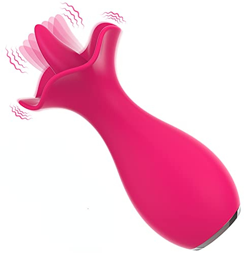 Klitoris Lecken Vibratoren für sie, Adorime Realistische Zunge Vibrator, Klitoris Stimulator für Frauen Klitoris & Nippel Stimulation mit 10 Stark Vbrationsstufen & Wasserdichtes Silikon