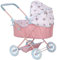 Babyboo Junior Roamer Dolls Pram Unicorn Patterns, Adjustable Canopy, Foldable Toy Pram, Storage Basket, Durable Wheels - Pretend Play Gift for Girls Multicolor