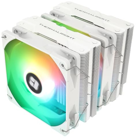 Thermalright Peerless Assassin 120 White ARGB CPU Air Cooler, 6 Heatpipes, 5V ARGB Lighting, Dual TL-C12W-S PWM Fan, AGHP Technology, for AMD AM4 AM5/Intel 1150/1151/1200/2011/1700