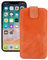 Suncase ECHT Leder Tasche kompatibel mit iPhone 13 (6.1) mit ZUSÄTZLICHER Transparent Hülle | Schale | Silikon Bumper Handytasche (mit Rückzugsfunktion und Magnetverschluss) in antik lachrosa