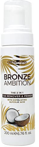 Creightons Bronze Ambition 2 in 1 Tan Remover & Primer (200ml) - Dual action mousse that helps prepare skin for tanning and removes unwanted tan.