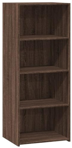 HETFTJN Landhausstil Möbel Vitrinenschrank Flur Möbel Anrichte Küche - Highboard Braun Eichen-Optik 50x41x124 cm Holzwerkstoff für Flur Wohnzimmer Büro Schlafzimmer