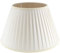 Paralume Cono per lampada in tessuto Plissettato Pongè Avorio con Passamaneria 9 - Artigianale, autentico Made in Italy (D.22 x D.Sup.12 H.14 cm - ATTACCO E14)