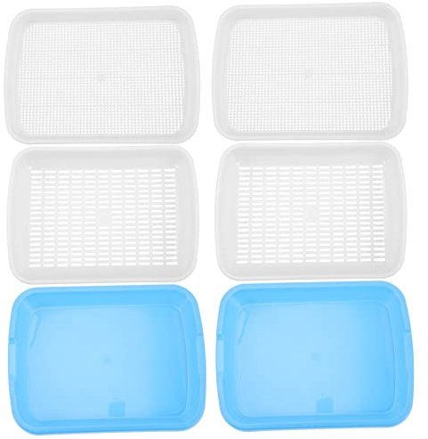 Operitacx 1 Set Sprouts Pflanztablett Miniatur Kits Zimmerpflanzen Indoor Pflanzgefäße Gemüse Starter Platte Aussaat Tablett Grow Tray mit Regal Doppelschicht Starter Tray Sprout Gemüse Box Zelle