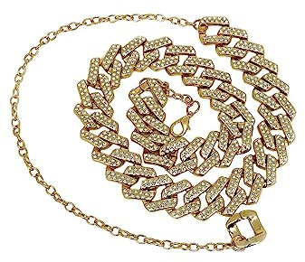 QUEEN HELENA Cinta Sottile con Strass Cintura Gioiello Elegante Pietre Donna