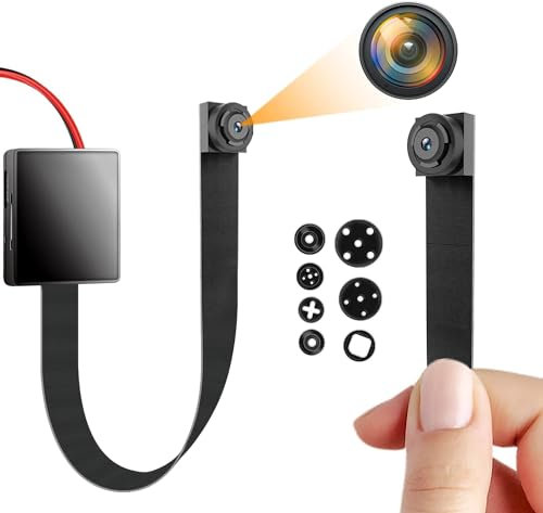 Igzyz Mini cámara espía, cámara oculta 1080P portátil DIY cámara 11 horas de duración de la batería cámaras de vigilancia de seguridad para el hogar Nanny Cam detección de movimiento (no incluye