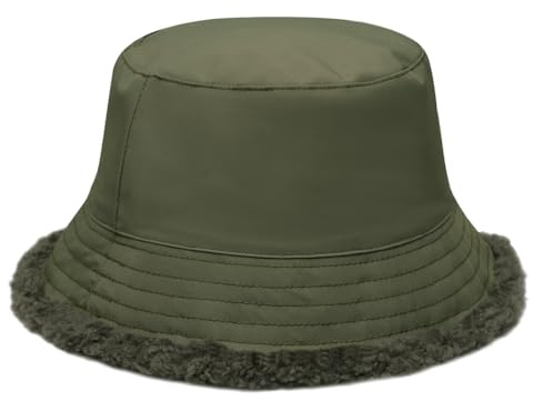 Harssidanzar Herren und Damen Winter Fischerhüte Wolle Futter wasserdichte warme Kappe CU609EU, Armeegrün, Größe L
