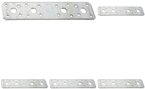 Alberts 330101 Flachverbinder | sendzimirverzinkt | 180 x 40 mm (Packung mit 5)