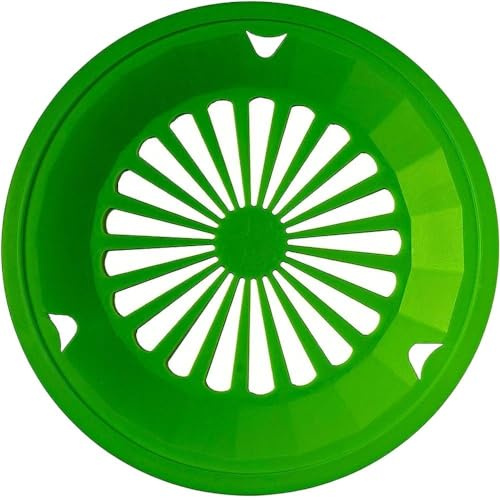 Pokinge 10Pcs Plastic Paper Plate Holders,Reusable BBQ Plates Non- Stick Grill Plate Churrasco Hollow Plate Paper Holder with Snap in Grooves Camping Supplies(Green)