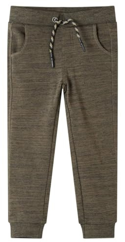 vidaXL Kinder Trainingshose Jogginghose Fitnesshose Sporthose Dunkles Khaki Melange 104