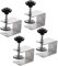 sourcing map Drawer Front Installation Clamps, Galvanized Cabinet Jig C Clamps for Tables Desks, Black 4Pcs
