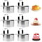 Cisolen 6 Piezas Mousse Anillo Redonda Pastel de Mousse Círculo Aros de Pastel con Empujador Tartas de Acero Inoxidable Aros Emplatar Aros Reposteria para Cocinar Hornear Pasteles Mousse Postres