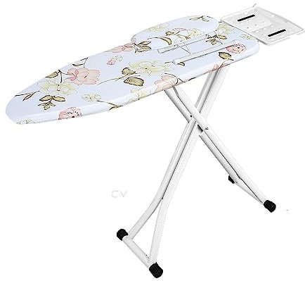 ALEjon Tabla de Planchar de Lujo, Tabla de Planchar Vertical Plegable para el hogar, con Soporte para estación de Plancha de Vapor Grande, Altura Ajustable 70-84 cm, Patas Fuertes Plegables, Cubierta