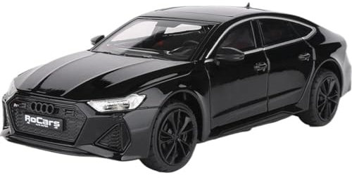 PIPJLCGE Druckgussfahrzeuge Motorfahrzeuge 1:24 for Audi RS7 Coupe, Druckgusslegierung, Statisches Automodell, Sammlerstück, Souvenir Fertiges Modellauto (Size : Black)