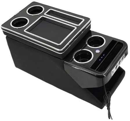 POMPOMPUR FÜR Toyota FÜR Proace FÜR Verso 2016-2023 Reihe Vorne Geländer Box Set Business Armlehne Zentrale Zubehör(B Black)