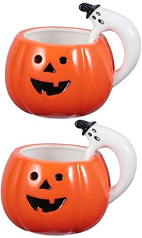 Cabilock Tazas De Halloween De Calabaza Vajilla Cerámica Perfectas Para Fiestas