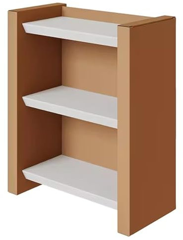 ZQQZEZ Empfangstheke DLY Brauner moderner Empfangstresen, multifunktionaler Stehtisch aus Wellpappe(Brown+White)