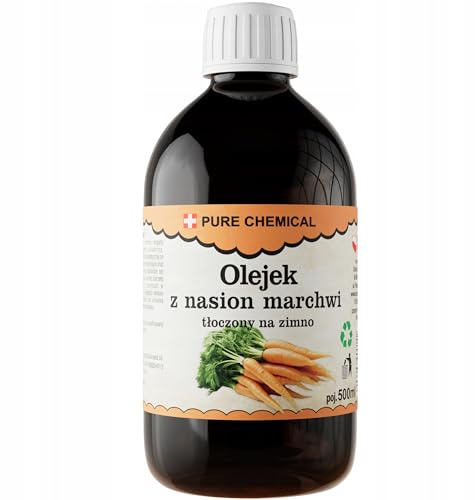CHOSA Karottensamenöl Bio Kaltgepresst Unraffiniert 500 ml | 100% Reines Karottenöl Gesicht, Körper und Haare, Sonnenöl Sonnenschutz und Bräune, Reich an Antioxidantien
