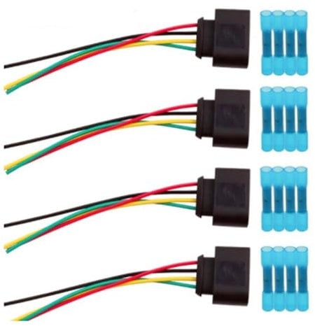 DZSQWETYU Zündmodul 4 Set Zündspule Stecker Kabelbaum Stecker Für A3 A4 A5 A6 TT 1J097372 4 2011340 1J0998724 Zündverteiler