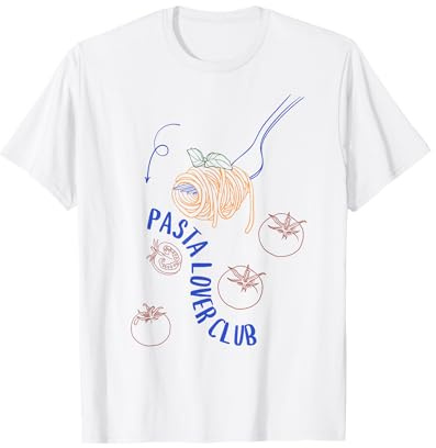 Pasta Lover Club Lustige Nudeln Italienische Spaghetti Pasta T-Shirt