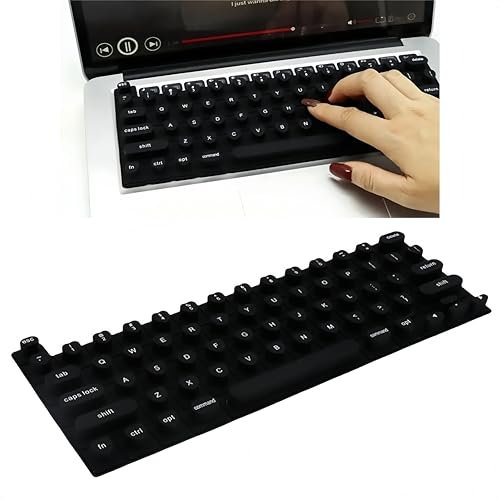 Keyboard Cover for Long Nails,Long Nail Keyboard Cover Compatible for Ma/cbook,Raised Silicone Keybo/ard Cover,Keyboard Cov/er Skin for Na/il Art,Keyb/oard Dust Co/ver for Office&Study(Black,Heart)