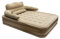 SuhoFutus Luftmatratze 2 Personen mit Integrierter Elektrische Luftpumpe, Luftmatratze Selbstaufblasend mit Rückenlehne, Khaki Luftmatratzen für Camping oder Heimgebrauch -200 x 150 x 40 cm