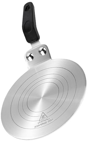 Metal Mocha Pot Induction Adapter Plate Stainless Steel Texture Modern Kitchen Tools Use Coffee Maker Induction Plate Suitable for Home and Cafe
