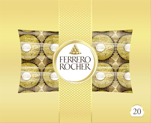 Ferrero Rocher - knusprig-cremige Nuss-Pralinen-Spezialität - 1 Packung à 20 Einzelpralinen