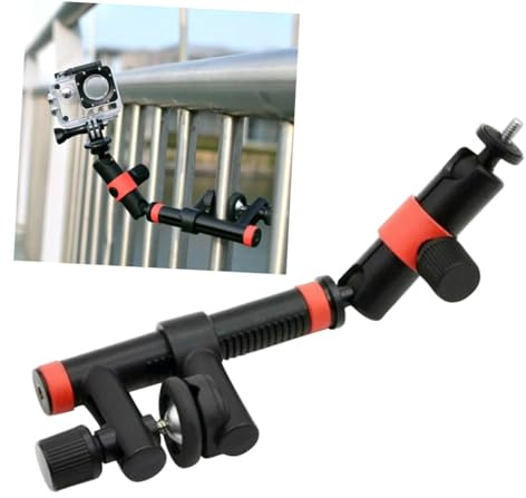 LABRIMP Verstellbarer Multifunktionaler Kamera halterungsklammer für Action Kamera und Handgriff Kompatibel mit Tuben Skateboard Stativ für Videoaufnahmen und Fotos