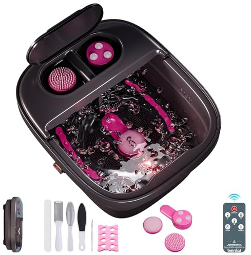Beinilai Collapsible Foot Spa Massager with Heater,Remote Control