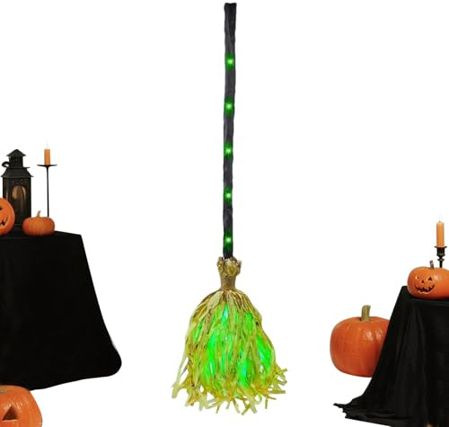 Witch Brooms Decor Realistic Scary Haunted House Decorations