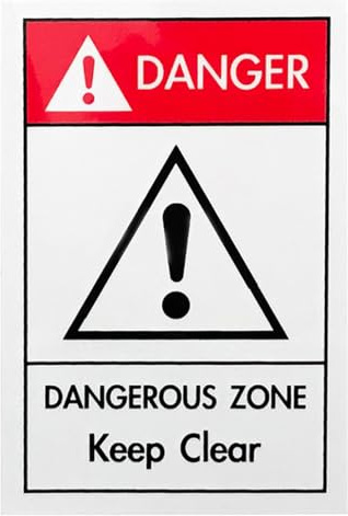 NOLITOY Panneau D’avertissement Autocollant 90 X 60 Mm pour Zone Dangereuse Machines Panneau Étanche Signalisation Industrielle Pictogramme Danger Électrique Extérieur