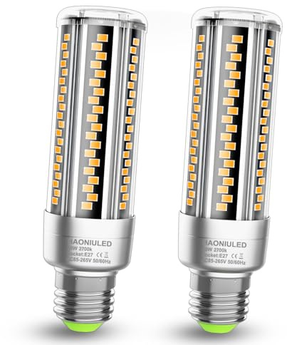 HAONIULED E27 LED Glühbirne 20W Warmweiss 2500LM Ersatz 200W, Mais Birne Maiskolben Leuchtmittel Kerze Licht Lampe Energiesparlampe Beleuchtung, 2er Pack