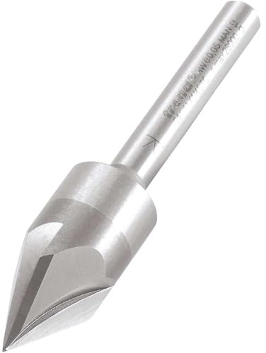 Trend Triple Flute Engraver, 60-Degree, 1/4 Inch Shank, Solid Carbide | Triple Flute Engraver For Clean V-Grooves And Detail Work, With 14.5 mm Cut Diameter And 12.5 mm Cut Length, S11/11X1/4STC