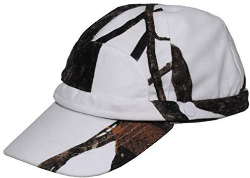MFH Hunter Cap mit fluoreszierenden Streifen Hunter Schnee Größe XL