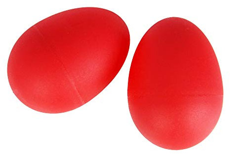 A-Star 2 Pcs/Pair Plastic Egg Shakers - Red - Rhythm Egg Maracas