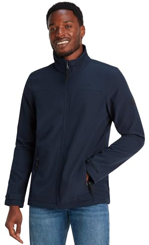 TOG24 Feizor Wasserabweisend Softshelljacke für Herren Fahrradjacke Atmungsaktiv Wanderjacke Regenjacke Fleece Gefütterte Leichte Übergangsjacke mit Stehkragen Freizeit
