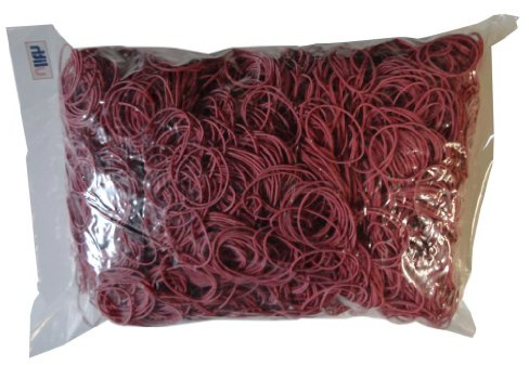 1kg Gummibänder Gummiringe rot Breite=3mm Ø=50mm