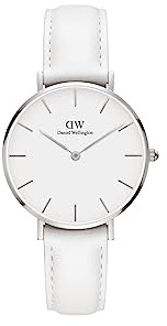 Daniel Wellington Petite Bondi, Weiß/Silber Uhr, 32mm, Leder, für Damen
