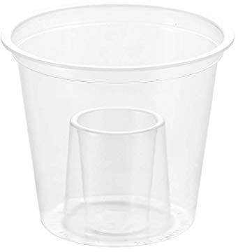 We Can Source It Ltd – Clear Plastic Jagerbomb Shot Glasses 25ml CE Shot with 60ml Chaser – Strong Reusable Party Glasses with Dual Chamber Design – Ideal for Bars, Clubs and Events - Pack of 100